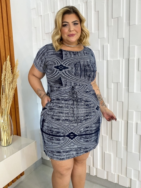 COD 0412 - VESTIDO CURTO PLUS SIZE