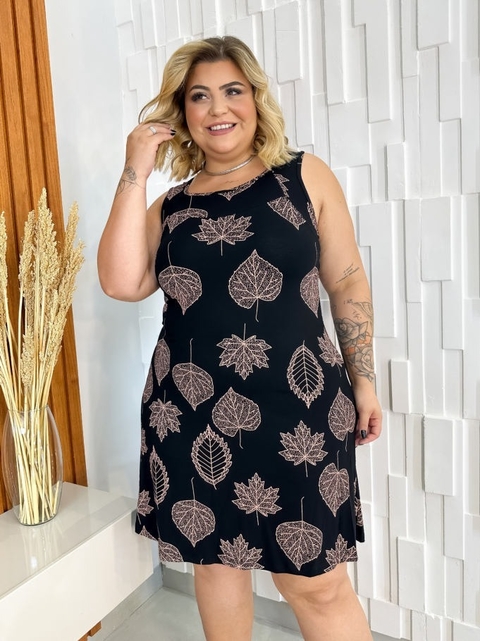 COD 0413 - VESTIDO CURTO PLUS SIZE