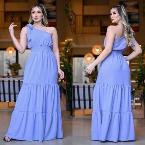 COD 0420 - VESTIDO LONGO MANGA NULA