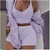 Outono Inverno 3 Peças Roupas Fofos de Pelúcia Sexy - CARSAM