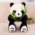 Panda engraçado de 16 CM com folhas de bambu brinquedos de pelúcia