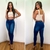Calça Feminina Jeans Skinny Casual na internet