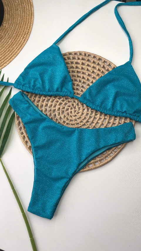 Conjunto Comfort Azul Piscina Lurex