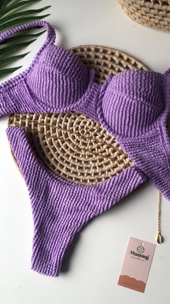 Biquíni Meia Taça Lilas Texturizado - comprar online