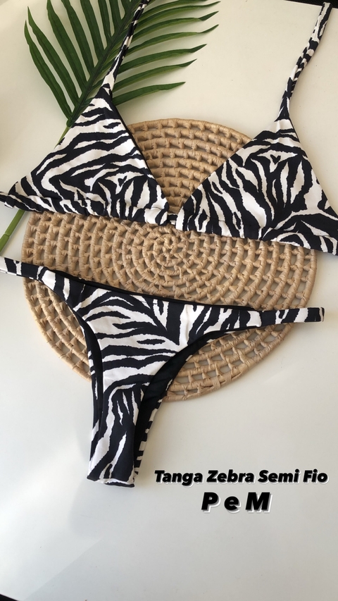 Biquíni Tanga Zebra Liso