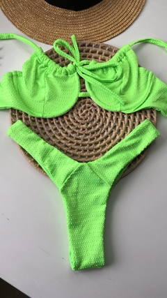 Biquíni Meia Taça com laço Verde Lima Doots