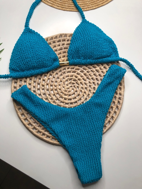Conjunto Comfort Azul Bic Texturizado (cópia)