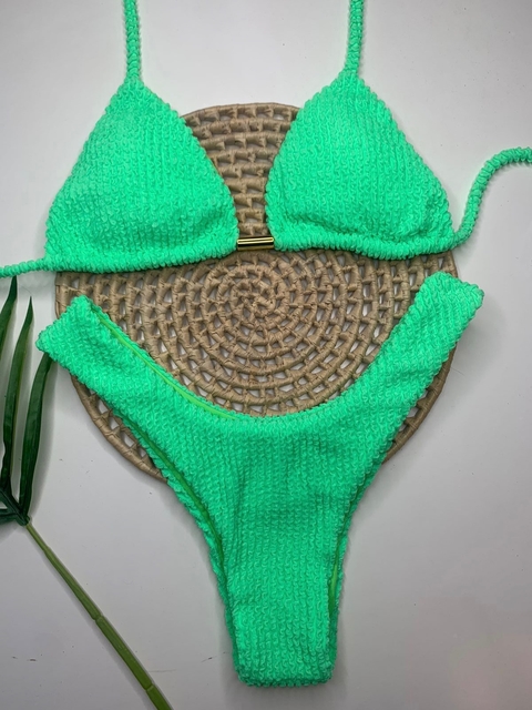 Conjunto Comfort Verde Limão Texturizado