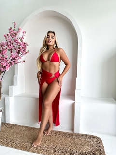 Conjunto Trio Capri Vermelho - Manaui Beachwear