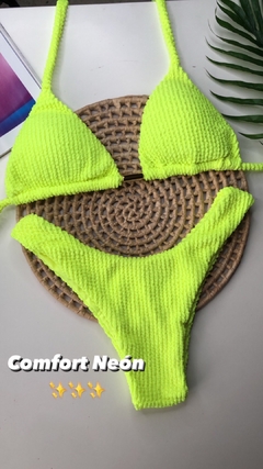 Conjunto Comfort Amarelo Neon Texturizado