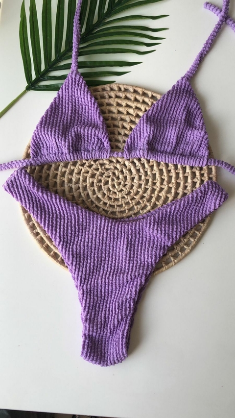 Conjunto Comfort Lilás Texturizado