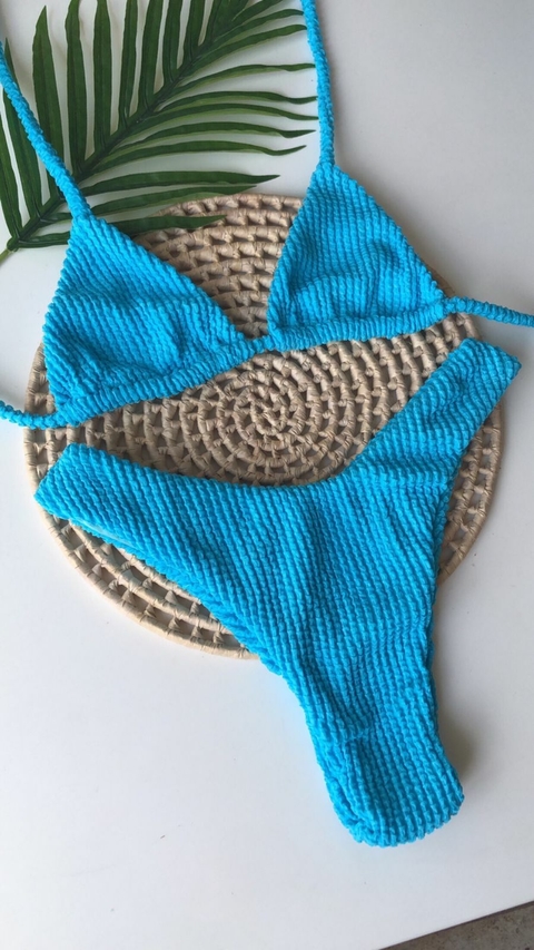 Conjunto Comfort Azul Claro Texturizado