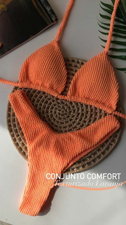 Conjunto Comfort Laranja Summer Texturizado