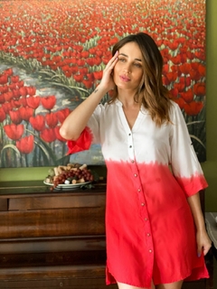 Camisa Chemise Degradê Vermelho - comprar online