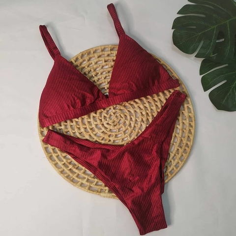 Conjunto Comfort Premium Vinho Canelado