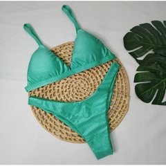 Conjunto Comfort Premium Verde Água Canelado