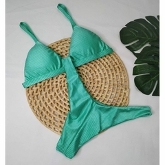 Conjunto Comfort Premium Verde Água Canelado - comprar online