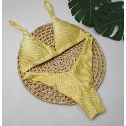Conjunto Comfort Premium Amarelo Claro Canelado