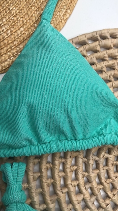 Conjunto Lacinho Verde Água Lurex - comprar online