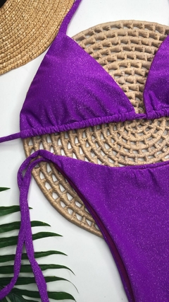Conjunto Lacinho Roxo Lurex - comprar online