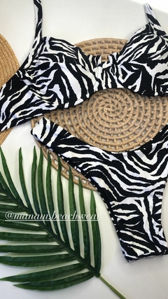 Biquíni Meia Taça Zebra Liso - Manaui Beachwear