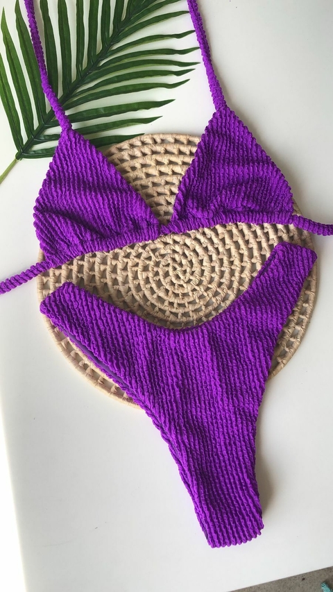 Conjunto Comfort Roxo Texturizado