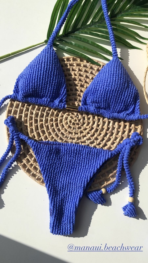 Conjunto Lacinho Azul Escuro Texturizado