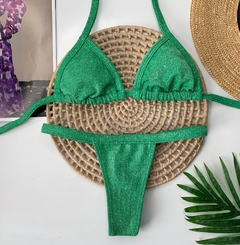 Biquíni Fita Fio Verde Bandeira Lurex
