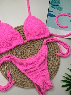 Conjunto Lacinho Empina Bumbum Rosa Bebê Texturizado - comprar online