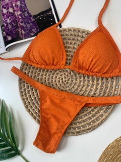Biquíni Fita Fio Laranja Tangerina Lurex - comprar online