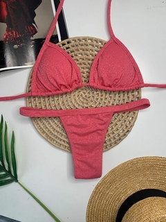 Imagen de Biquíni Fita Fio Rosa Goiaba Lurex
