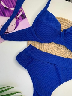 Conjunto Meia Taça Hot Pant Azul Bic Anarruga - comprar online