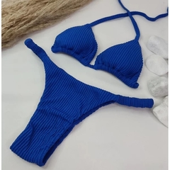 Conjunto Tanga Frufru Azul Bic Anarruga
