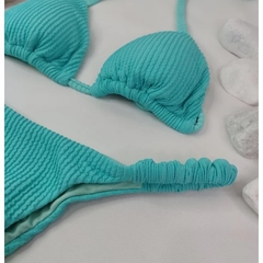 Conjunto Tanga Frufru Azul Claro Anarruga - comprar online