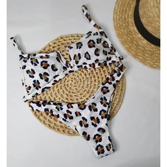 Conjunto Aro V Onça Branco Canelado