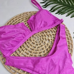 Conjunto Aro V Rosa Canelado - comprar online