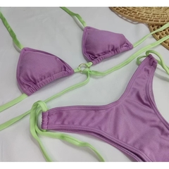 Conjunto Cancun Lilás com Tiras Menta Trilobol - comprar online