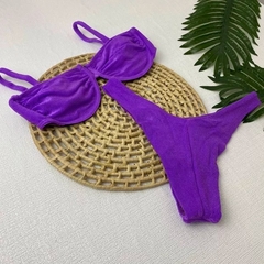 Conjunto Taça Sereia Roxo Nikki