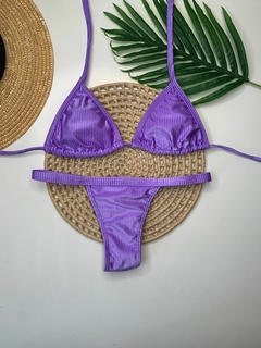 Biquíni Fita Fio Lavanda Canelado - comprar online