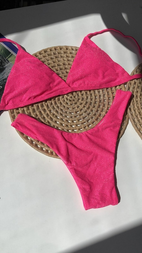 Conjunto Comfort Rosa Neon Lurex