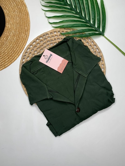 Camisa Chemise Verde Militar