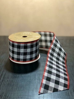 FITA ARAMADA TECIDO XADREZ (PRETO E BRANCO) - comprar online