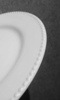 PRATO RASO CERAMICA CORONA PERLA BRANCA 24CM