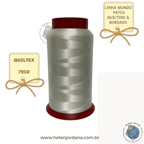 LINHA MUNDO PATCH - COR 7910 - OFF WHITE - CONE 1000M - BORDADO E QUILTING