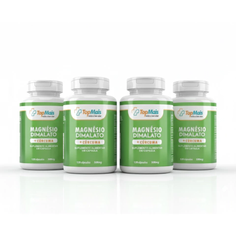 MAGNÉSIO DIMALATO + CÚRCUMA (4 FRASCO) - comprar online