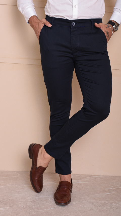 Calça Acetinada Esporte Fino Viena - Azul Marinho - comprar online