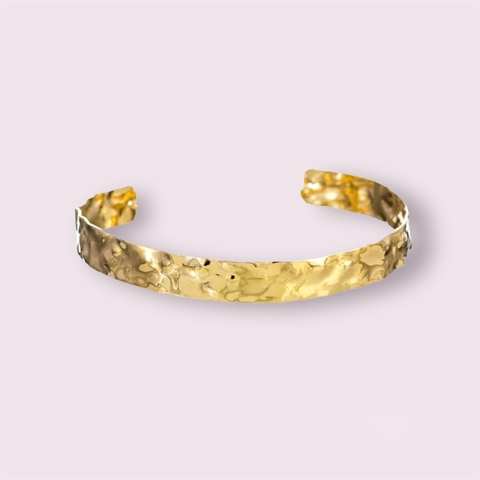 Chocker Authentic Aro Martelado, Banho a Ouro 18k