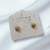 Brinco meia esfera, Banho a ouro 18k - comprar online