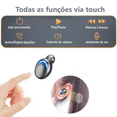 Fone De Ouvido TWS Bluetooth TWE-F9-5 Com Função Power Bank Intra-Auricular Sem Fio - loja online