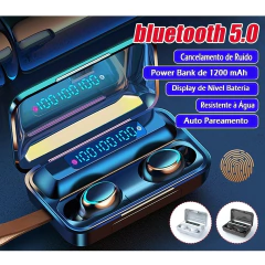 Fone De Ouvido TWS Bluetooth TWE-F9-5 Com Função Power Bank Intra-Auricular Sem Fio na internet